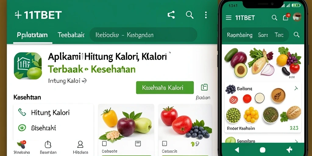 Screenshot 11TBET menampilkan antarmuka pengguna dengan fungsi Hitung Kalori.