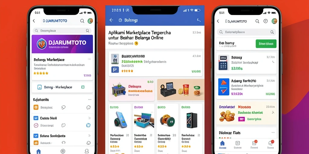 Tampilan antarmuka DJARUMTOTO yang user-friendly untuk berbelanja.