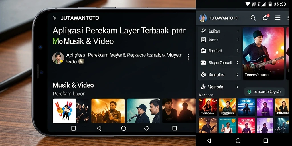 Tampilan antarmuka JUTAWANTOTO saat merekam layar.