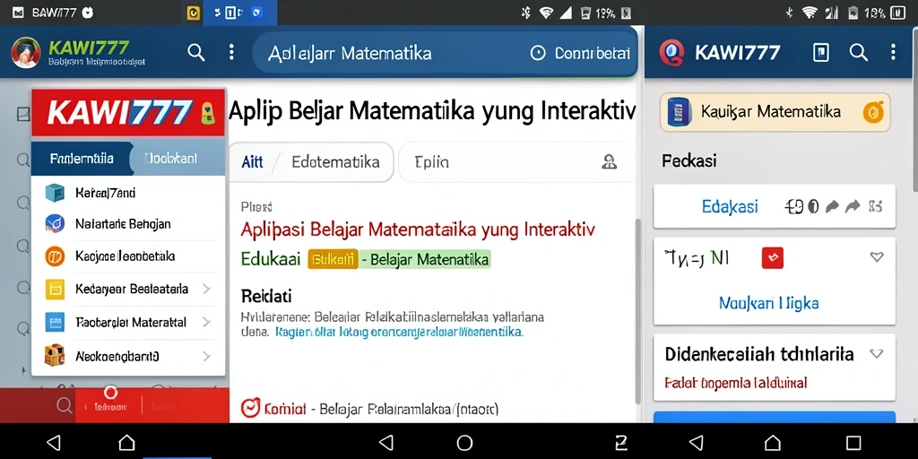 Tampilan antarmuka KAWI777 yang menarik untuk belajar matematika.