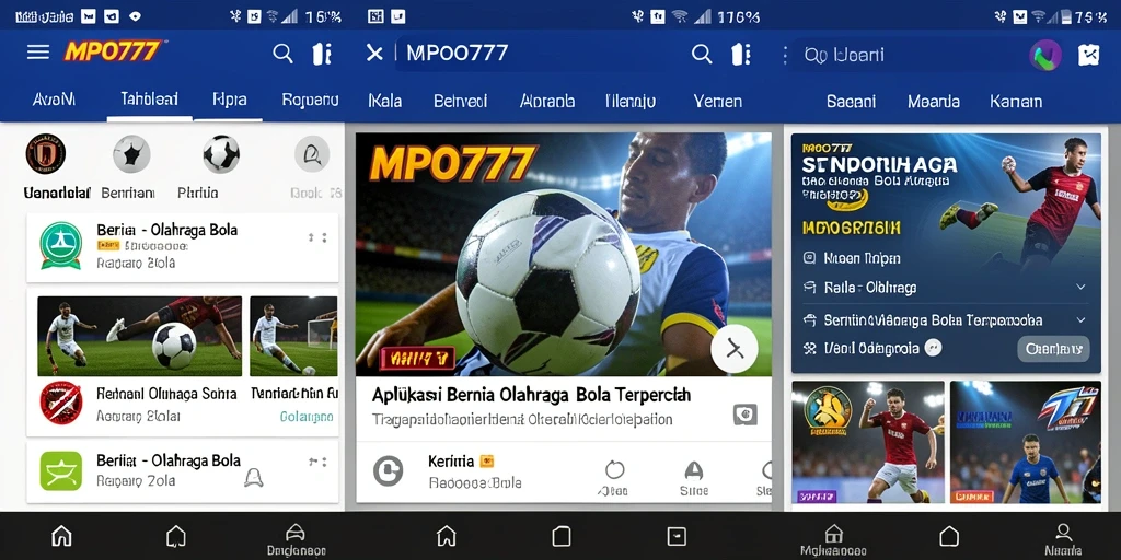 Antarmuka MPO777 menampilkan berita olahraga bola terkini dengan rapi.