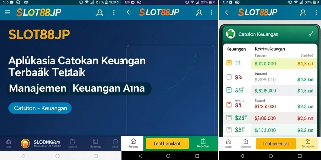 Tampilan antarmuka aplikasi Catatan Keuangan SLOT88JP yang modern dan intuitif.