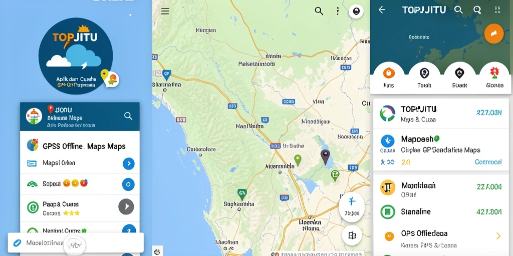 Tampilan user-friendly aplikasi GPS Offline Maps TOPJITU.
